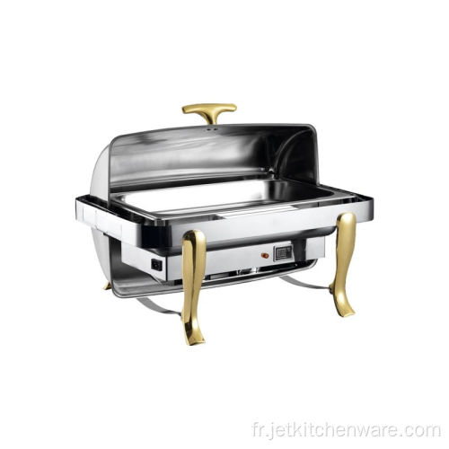 Chafing Dish de luxe doré de style électrique pour Weddin